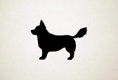 Horgi - Silhouette hond - M - 60x84cm - Zwart - wanddecoratie