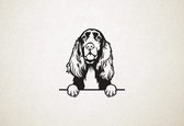 Field Spaniel - hond met pootjes - M - 63x60cm - Zwart - wanddecoratie