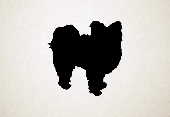 Pomapoo - Chien Silhouette - XS - 25x25cm - Zwart - décoration murale