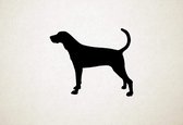 Treeing Walker Coonhound - Silhouette hond - XS - 22x27cm - Zwart - wanddecoratie