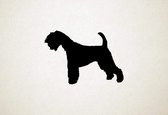 Lakeland Terrier - Silhouette hond - L - 69x102cm - Zwart - wanddecoratie