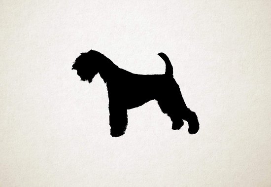 Lakeland Terrier - Silhouette hond - L - 69x102cm - Zwart - wanddecoratie