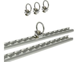 ProPlus Aluminium bindrail-set - 60 cm - Inclusief 4 studfittingen - Complete installatiekit