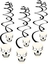Amscan Decoratiespiralen Skulls 60 Cm Papier Zwart/wit 6 Stuks