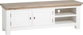 Tv-meubel | parma | geborsteld eikenhout | wit | 160 x 40 x 55(h) cm