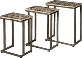 Bijzettafels sets set | | wit | 47 x 33 x 61(h) cm