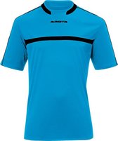 Masita | Sportshirt Dames & Heren Korte Mouw - Brasil - Sneldrogende Climatech - SKY BLUE/BLACK - XXXL