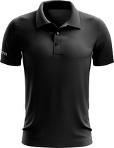 Masita | Polo Shirt Dames & Heren Korte Mouw - Padel Tennis Sportpolo 100% Polyester Sneldrogend Materiaal - BLACK - XS
