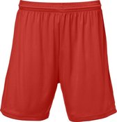 Masita | Sportbroek Heren & Dames - Short Bogota - Sportbroek met binnenbroek - Voetbalbroek 100% polyester Duurzaam - Vochtregulerend - RED - 128