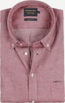 Steppin' Out Herfst/Winter 2021  Brushed Cotton Button Down Mannen - Regular Fit - Katoen - Rood (XXL)