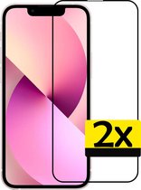 iPhone 13 Pro Screenprotector Glas 3D Zwart - Screenprotector iPhone 13 Pro Full Cover - 2 Stuks