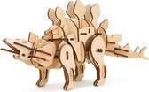 3D-modelbouw Stegosaurus 40 cm hout naturel 88-delig