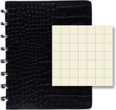 Atoma | Notebook Systeem | Pur | Copy book | croco edition | A5 | zwart | Geruit 5 mm
