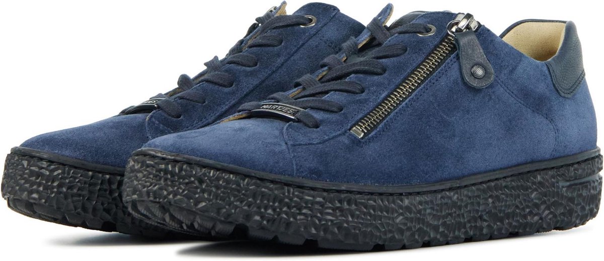 Hartjes Sneakers Dames Lage sneakers Damesschoenen Suede 1621401 Blauw. bol