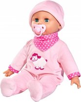 babypop Laura met geluid junior 38 cm roze 3-delig