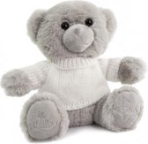 knuffelbeer met sweater junior 20 cm pluche grijs