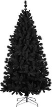 Teddy Black - kunstkerstboom - 150 cm - zwart - Ø 86 cm - metalen voet