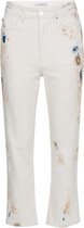 zoe karssen - dames -  straight-up slim geverfde denim jeans -  gebroken wit - 30