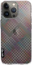 Casetastic Apple iPhone 13 Pro Hoesje - Softcover Hoesje met Design - Rainbow Squares Print