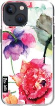 Casetastic Apple iPhone 13 mini Hoesje - Softcover Hoesje met Design - Watercolor Flowers Print