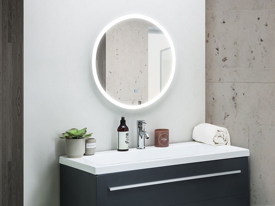 Beliani YSER - Miroir LED - Argent - Matière synthétique