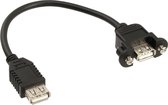 InLine 33441D USB-kabel USB A Vrouwelijk Zwart