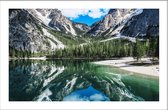 Walljar - Pragser Wildsee Italie - Muurdecoratie - Poster