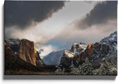 Walljar - Yosemite Valley - Muurdecoratie - Canvas schilderij