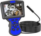 M50 1080P 8 mm enkele lens HD industriële digitale endoscoop met 5,0 inch IPS-scherm, kabellengte: 5 m harde kabel (blauw)