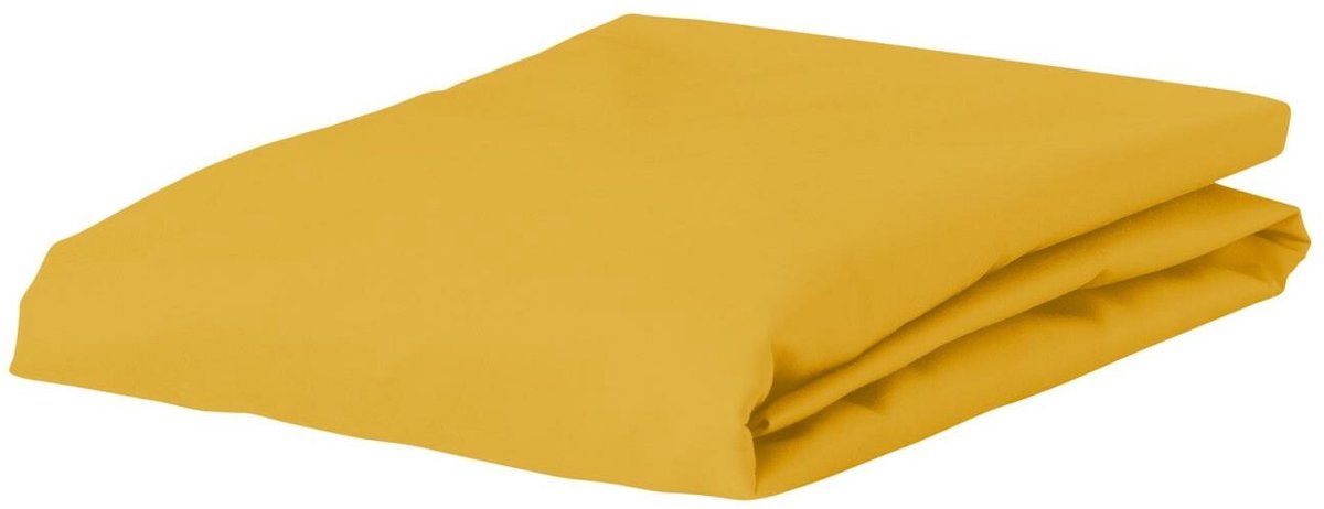 ESSENZA Premium Percale Hoeslaken Mosterdgeel - 180x200
