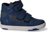 Braqeez 419912-523 Jongens Hoge Sneakers - Blauw - Leer - Klittenband