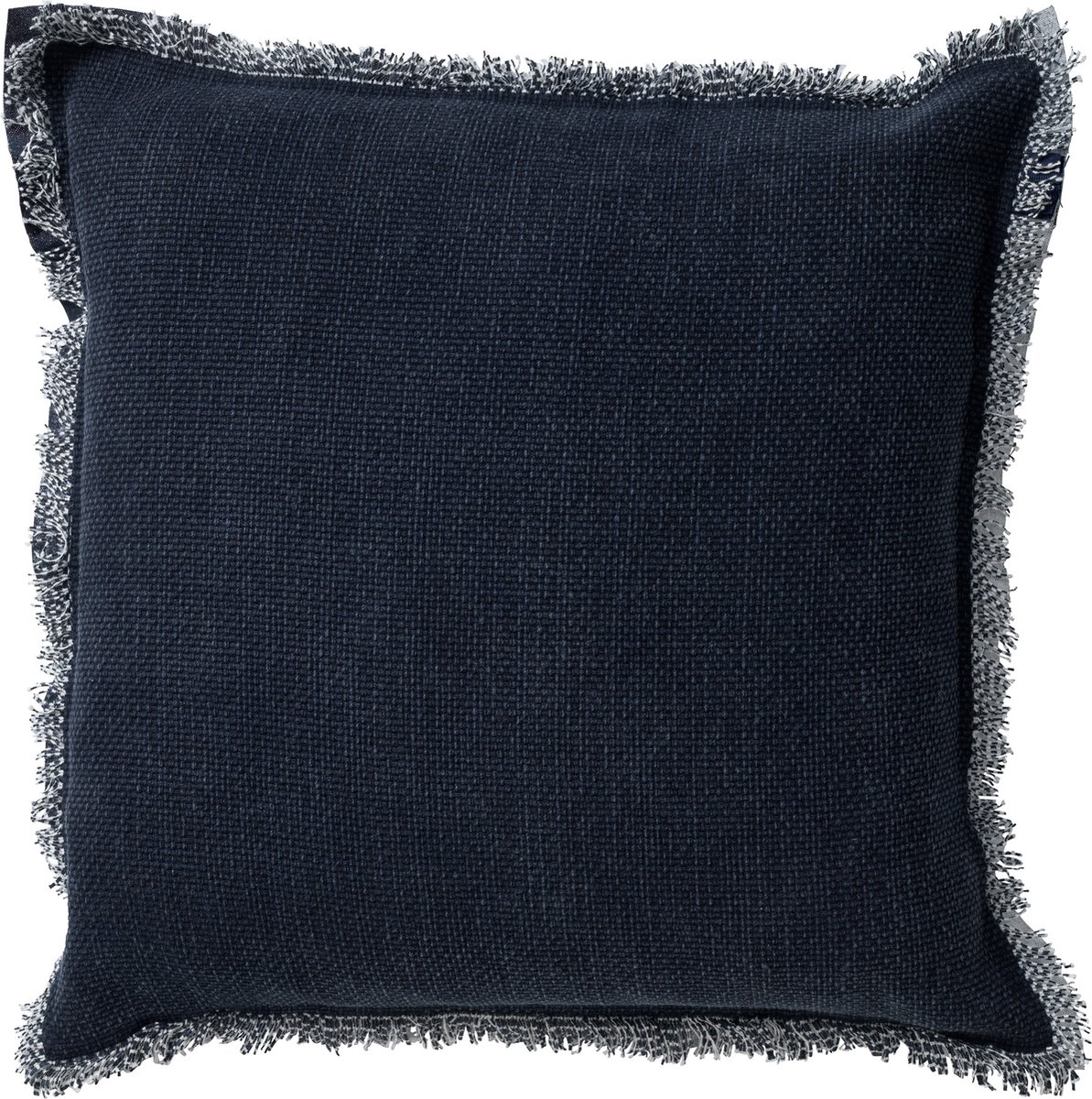 Dutch Decor BURTO - Sierkussen 60x60 cm - gewassen katoen - Insignia Blue - donkerblauw - Inclusief binnenkussen - Luxe kussens voor woonkamer & bank