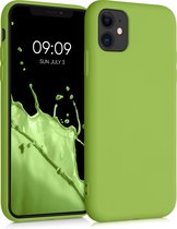 kwmobile telefoonhoesje voor Apple iPhone 11 - Hoesje voor smartphone - Back cover in groene peper