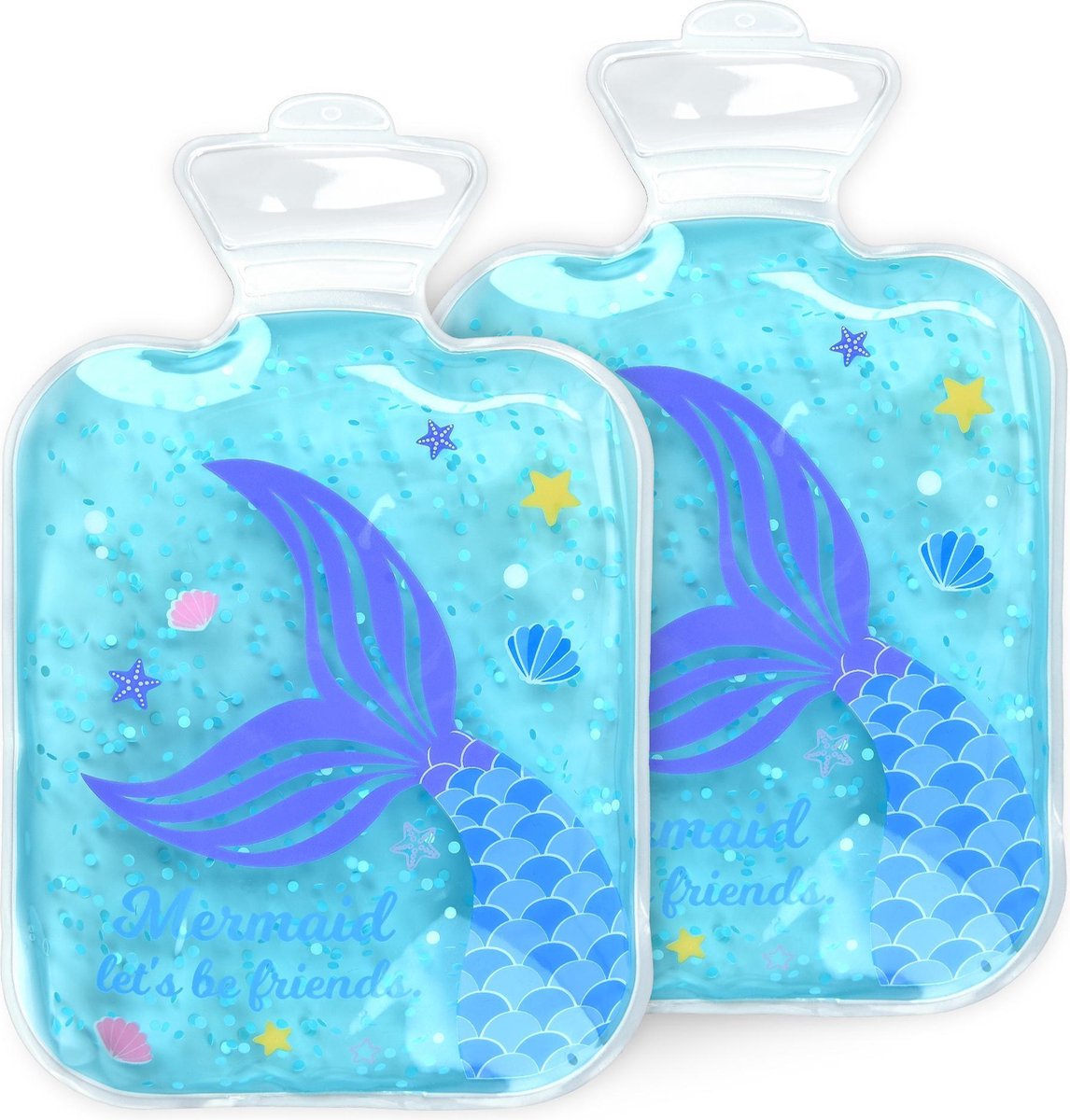 Goedkoopste Navaris gel pack 2 stuks - Hot cold pack voor warm en koud gebruik - Koelcompres voor kinderen met zeemeermin - Voor eerste hulp bij ongelukjes