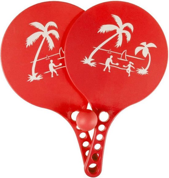 Set de ballon de plage en plastique rouge - Ballons de plage - Raquettes/  raquettes et... | bol.com