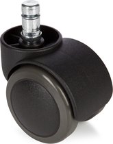 5x ROLO 11mm/50mm Harde bodem - Bureaustoelwielen Zwart 5x ROLO 11mm/50mm Harde bodem - Bureaustoelwielen Zwart