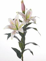 Gerimport Kunstbloem Lilium 77 Cm Geel/groen