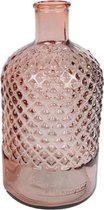 Gifts Amsterdam Vaas Diamond 12 X 22 Cm Glas Roze