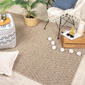 Jute buitenkleed - Fora Tile Naturel 280x380cm
