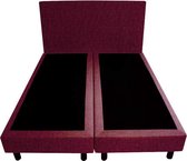 Bedworld Boxspring 180x200 - Geveerd - Velours - Bordeaux rood (ML59)