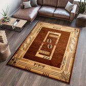 Tapiso Dorian Vloerkleed Bruin Creme Slaapkamer Woonkamer Modern Tapijt Maat- 220x320