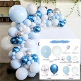 TDR-Ballonnenboog-Ballonnen verjaardag – Versiering- Babyshower  -Ballonnen Set-Blue Ocean  (107-delige )