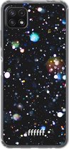 6F hoesje - geschikt voor Samsung Galaxy A22 5G -  Transparant TPU Case - Galactic Bokeh #ffffff