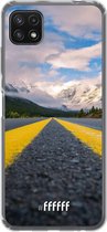 6F hoesje - geschikt voor Samsung Galaxy A22 5G -  Transparant TPU Case - Road Ahead #ffffff