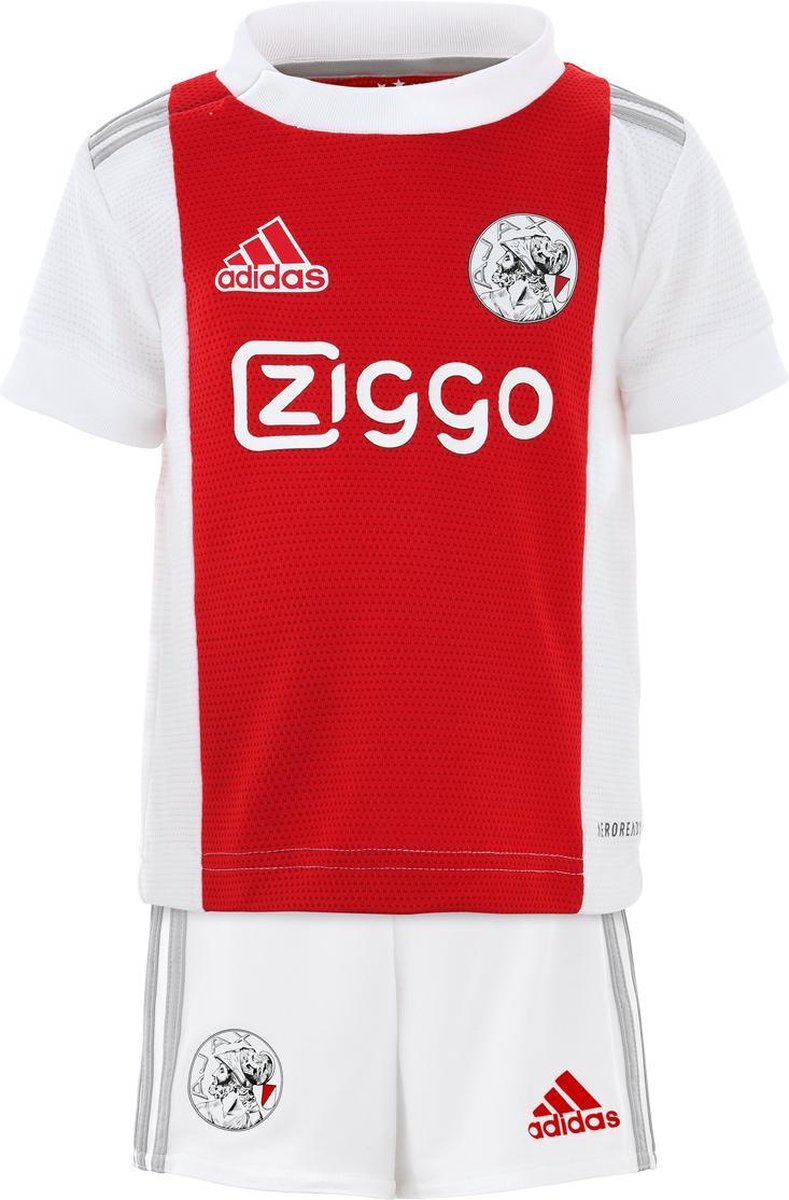 adidas Ajax Thuis Babykit 2021-2022 - Oud logo - Maat 80 - Rood Wit