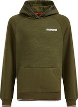 WE Fashion Jongens capuchonsweater met gemêleerde body