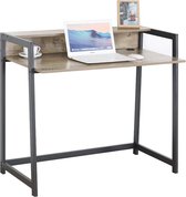 Design bureau 104 cm in spaanplaat en metaal, kleur naturel en zwart