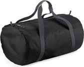 Packaway Barrel Bag Maat 50 x 30 x 26 cm (Black)