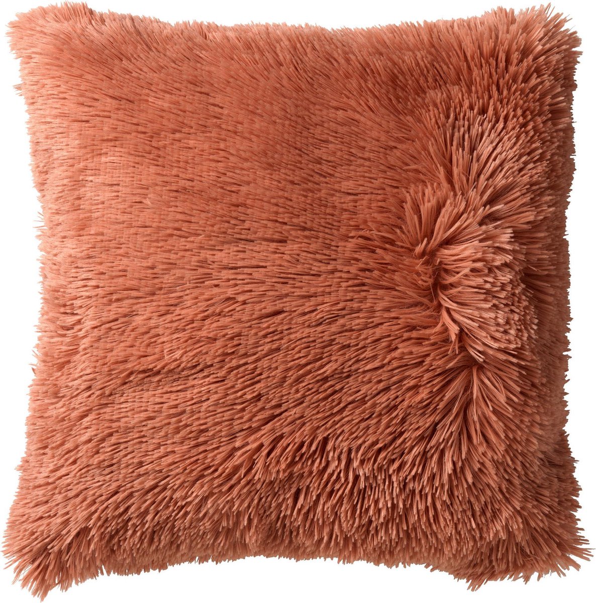 Dutch Decor FLUFFY - sierkussen 60x60 cm - superzacht - XL kussen - Muted Clay - roze - Inclusief binnenkussen - Luxe kussens voor woonkamer & bank