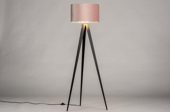 Lumidora Vloerlamp 30960 - E27 - Zwart - Roze - Koper - Metaal - ⌀ 51 cm